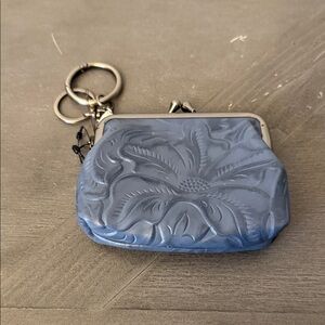 Patricia Nash Blue Embossed Coin Purse